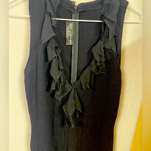 St John Evening my Marie Gray Black knit dress sz 6